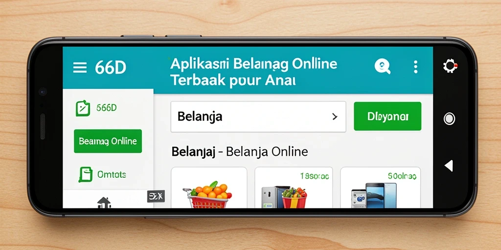 Antarmuka aplikasi 66D yang menarik dan mudah digunakan.