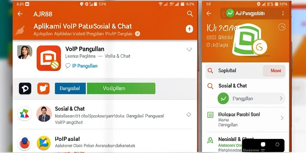 Antarmuka AJR88 yang intuitif untuk VoIP Panggilan.