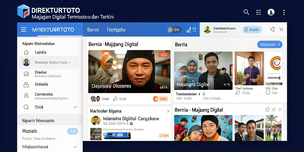 Antarmuka modern dan intuitif dari aplikasi Majalah Digital.