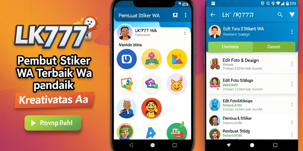 Antarmuka LK777 yang intuitif untuk pembuat stiker WA.