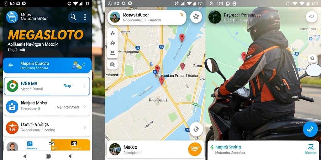 Antarmuka pengguna MEGASLOTO untuk navigasi motor yang intuitif dan menarik.