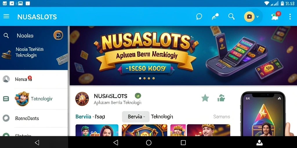 Tampilan antarmuka NUSASLOTS yang modern dan fungsional.