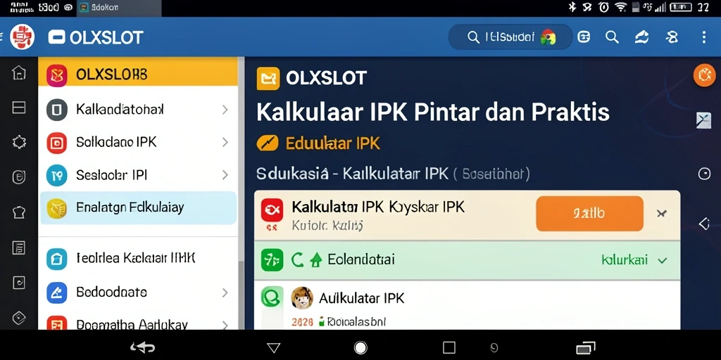 Tampilan antarmuka OLXSLOT yang sederhana dan informatif.