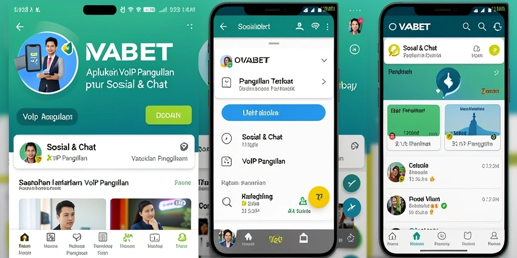 Antarmuka aplikasi OVABET menampilkan fungsi VoIP Panggilan yang intuitif dan mudah digunakan.