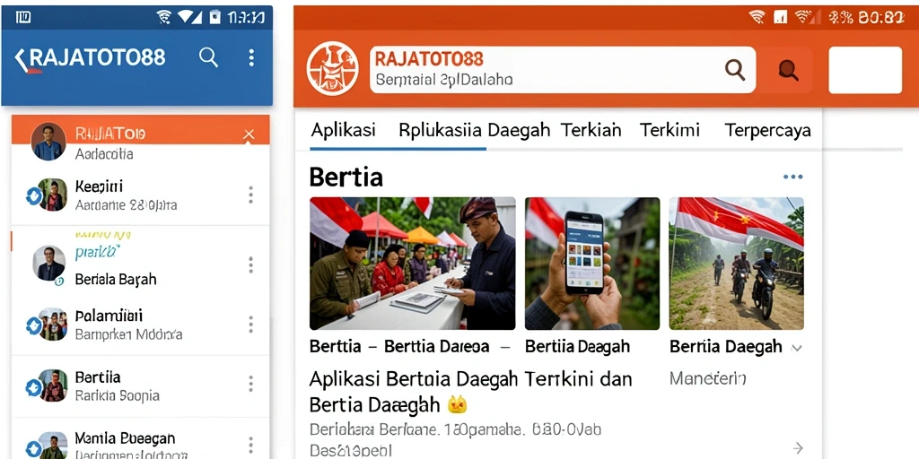 Tampilan antarmuka aplikasi RAJATOTO88 yang sederhana dan informatif.