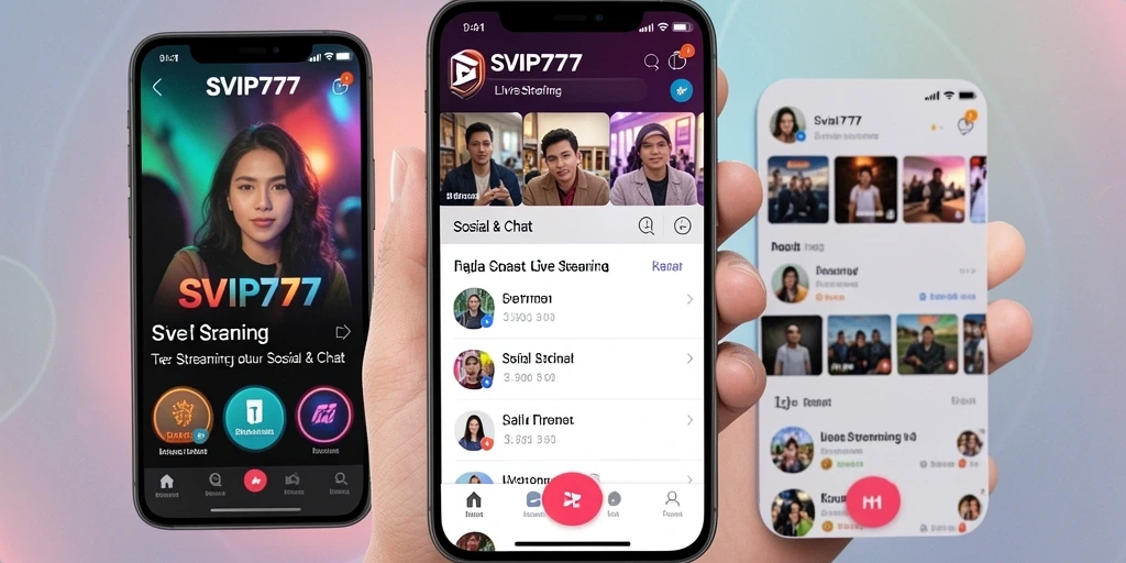 Antarmuka SVIP777 yang menarik dengan fitur Live Streaming.