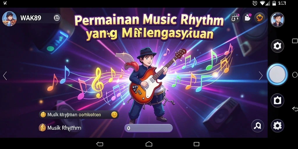 Antarmuka permainan Musik Rhythm yang menarik dan interaktif di WAK89.